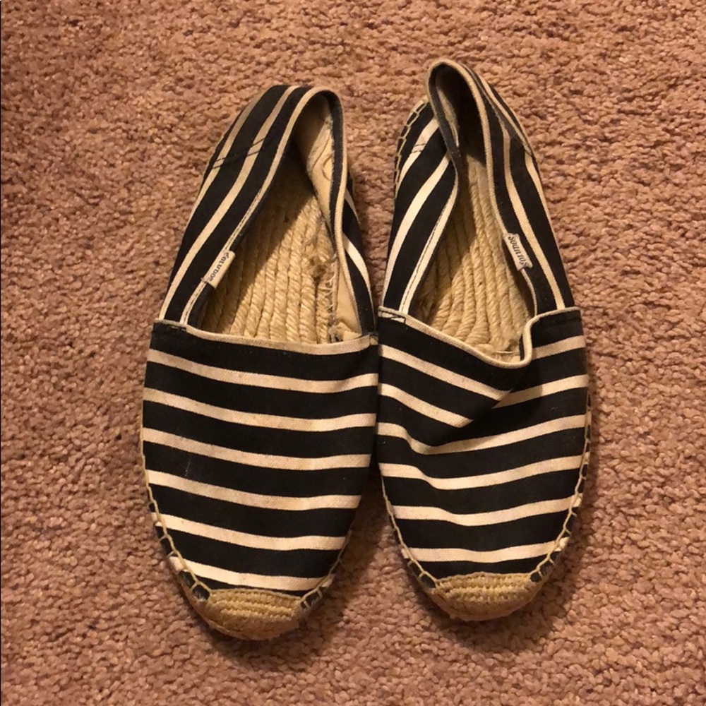 Soludos Shoes | Black and White Stripes
